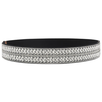 Handmade rhinestone inlaid elastic waist seal