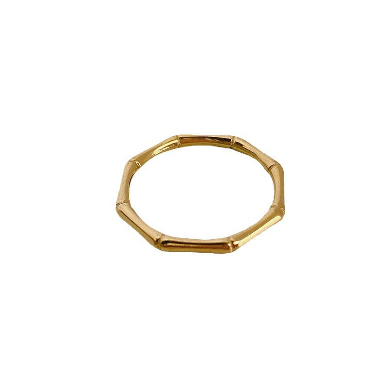 18K Gold Plated Bamboo Ring
