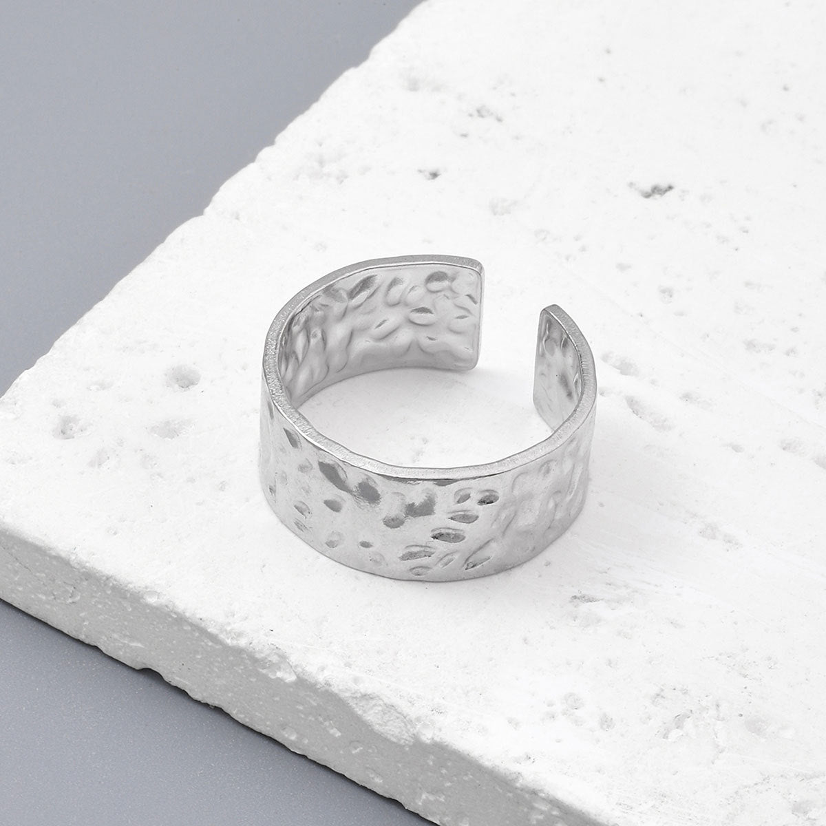 Star Snake Titanium Steel Ladies Ring Adjustable