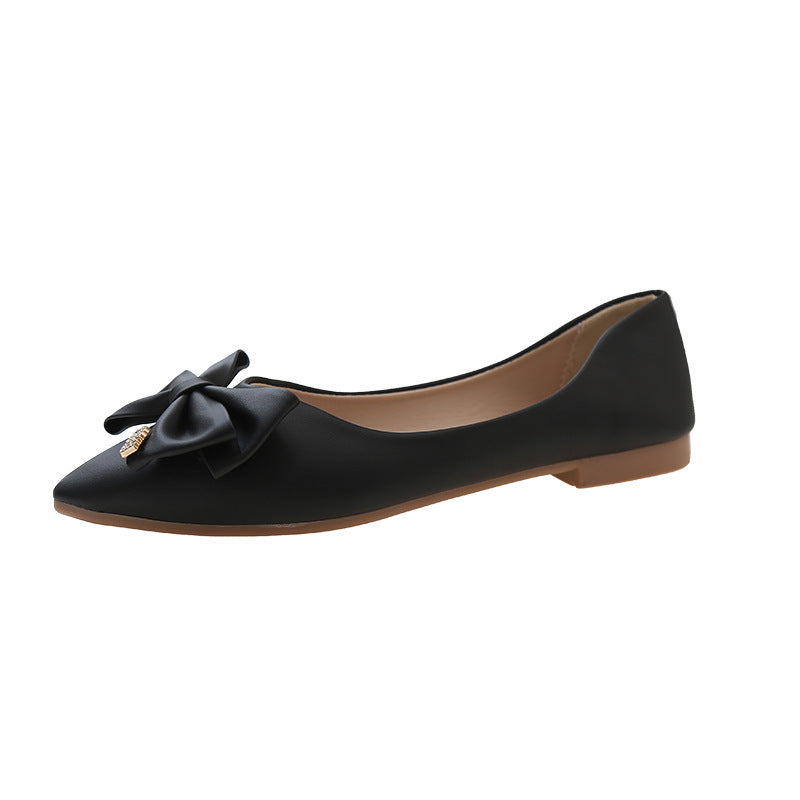 Bow pointed women's flats