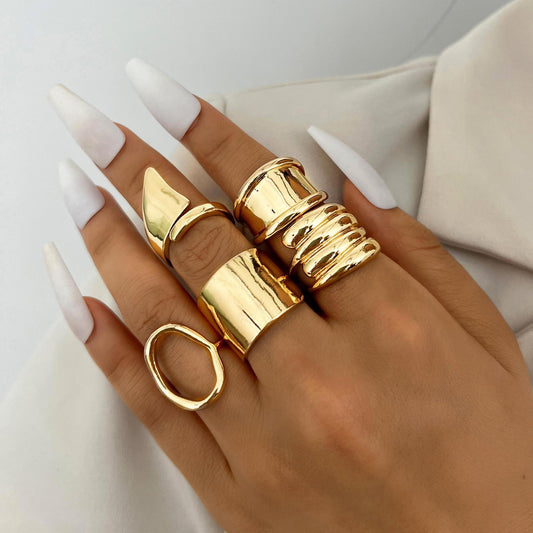Geometric Metal Opening Ring
