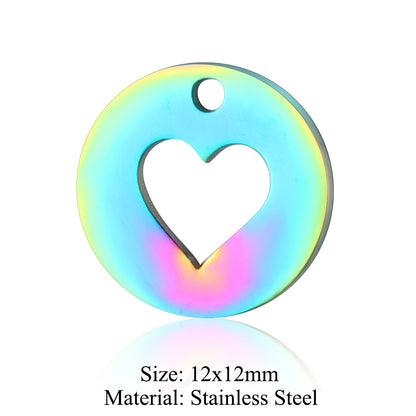 5 pcs/titanium steel jewelry angel sun yin pendant