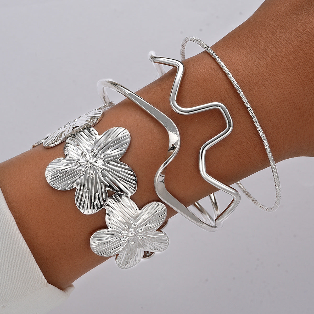 Retro Open Chain Bracelet Set