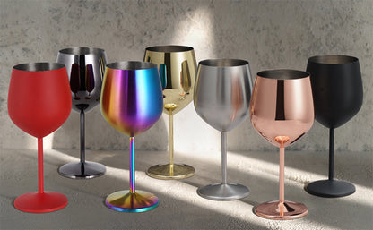304 matte black copper plated tall champagne glass