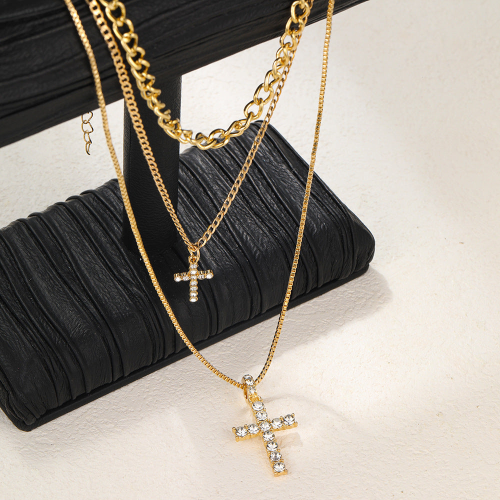 Diamond Cross Pendant Necklace