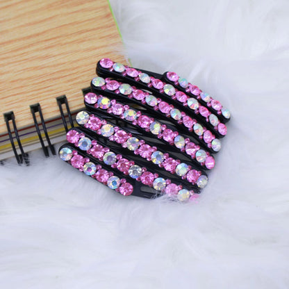 Diadema retráctil con brillantes diamantes de imitación 
