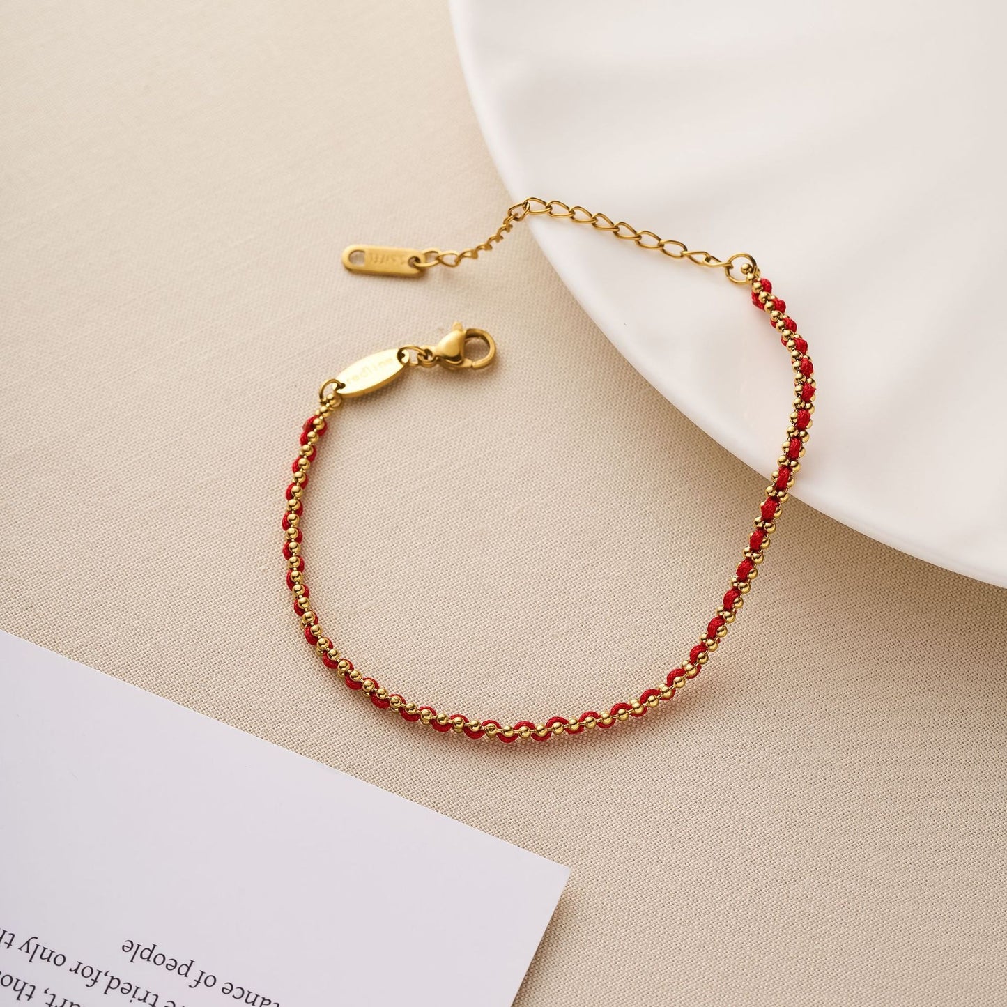 Titanium steel braided rope bracelet for women