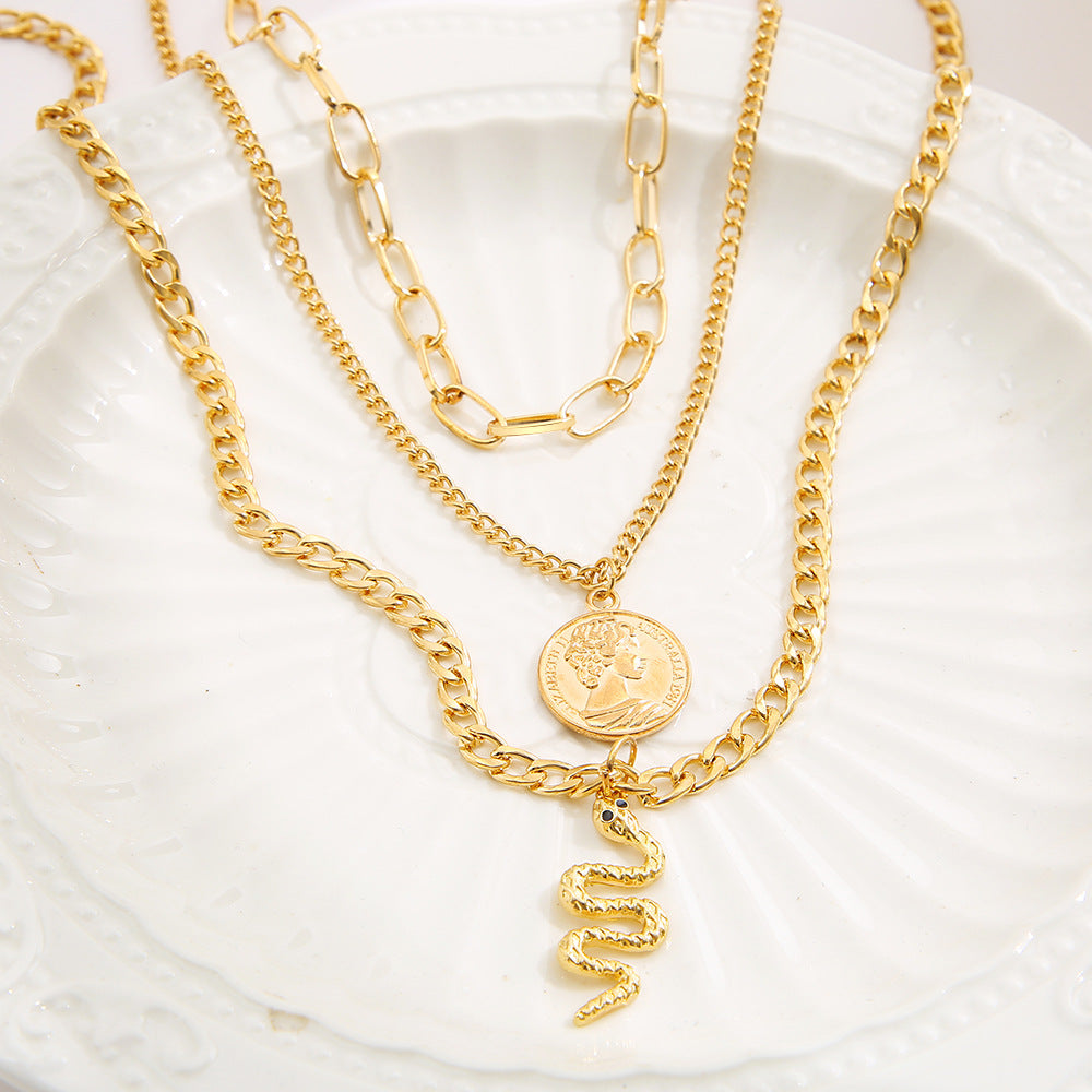 Coin Snake Jewelry Set of Three