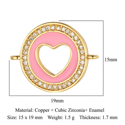 Copper zircon DIY jewelry accessories dripping love