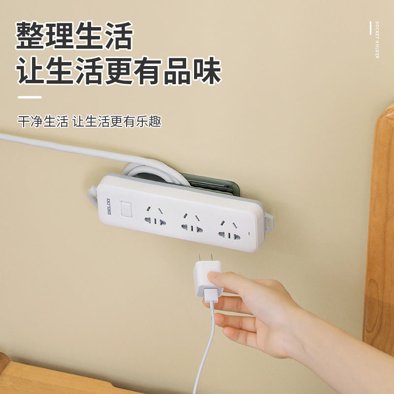 Soporte para regleta de enchufes de pared sin taladro 