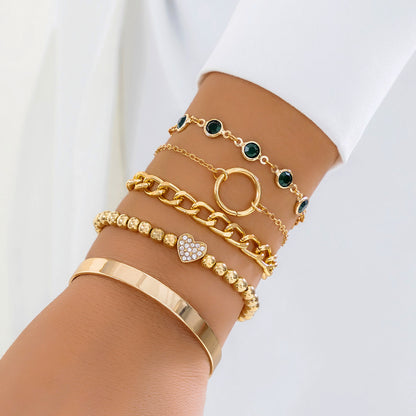 Hip hop geometric love fashion bracelet