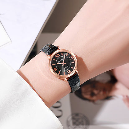 Reloj minimalista luminoso popular para mujer con transmisión en vivo 