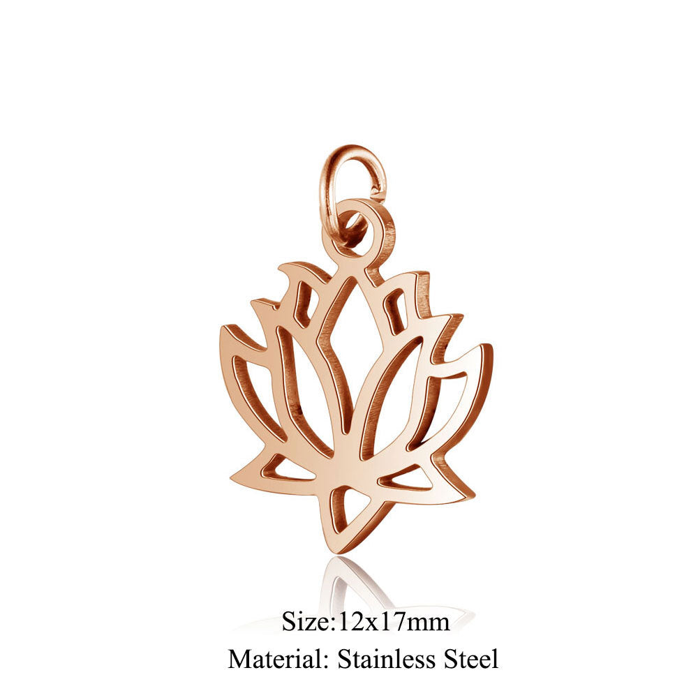 5 pcs/titanium steel pendant LOVE pentagram elephant cat