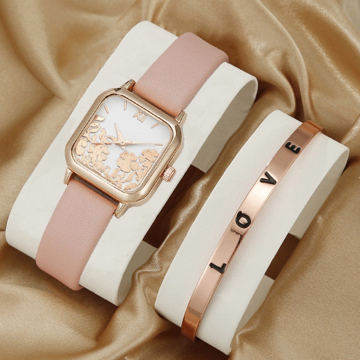 Quartz Watch LOVE Bracelet Set