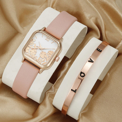Quartz Watch LOVE Bracelet Set