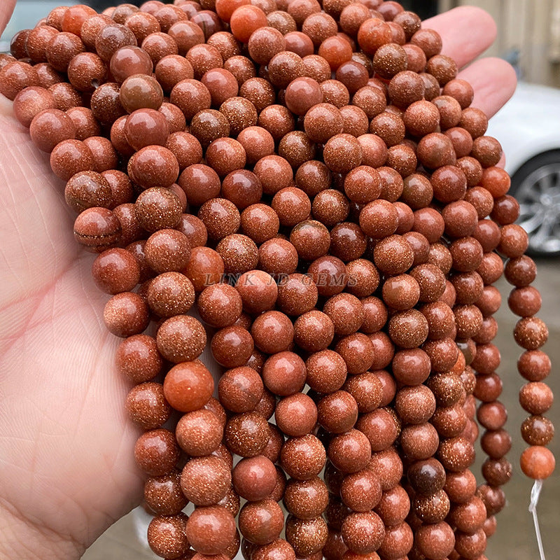 DIY jewelry accessories loose beads, sandstone beads