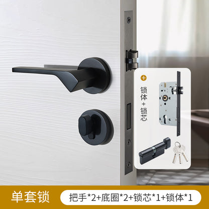 Brass gold interior door lock handle