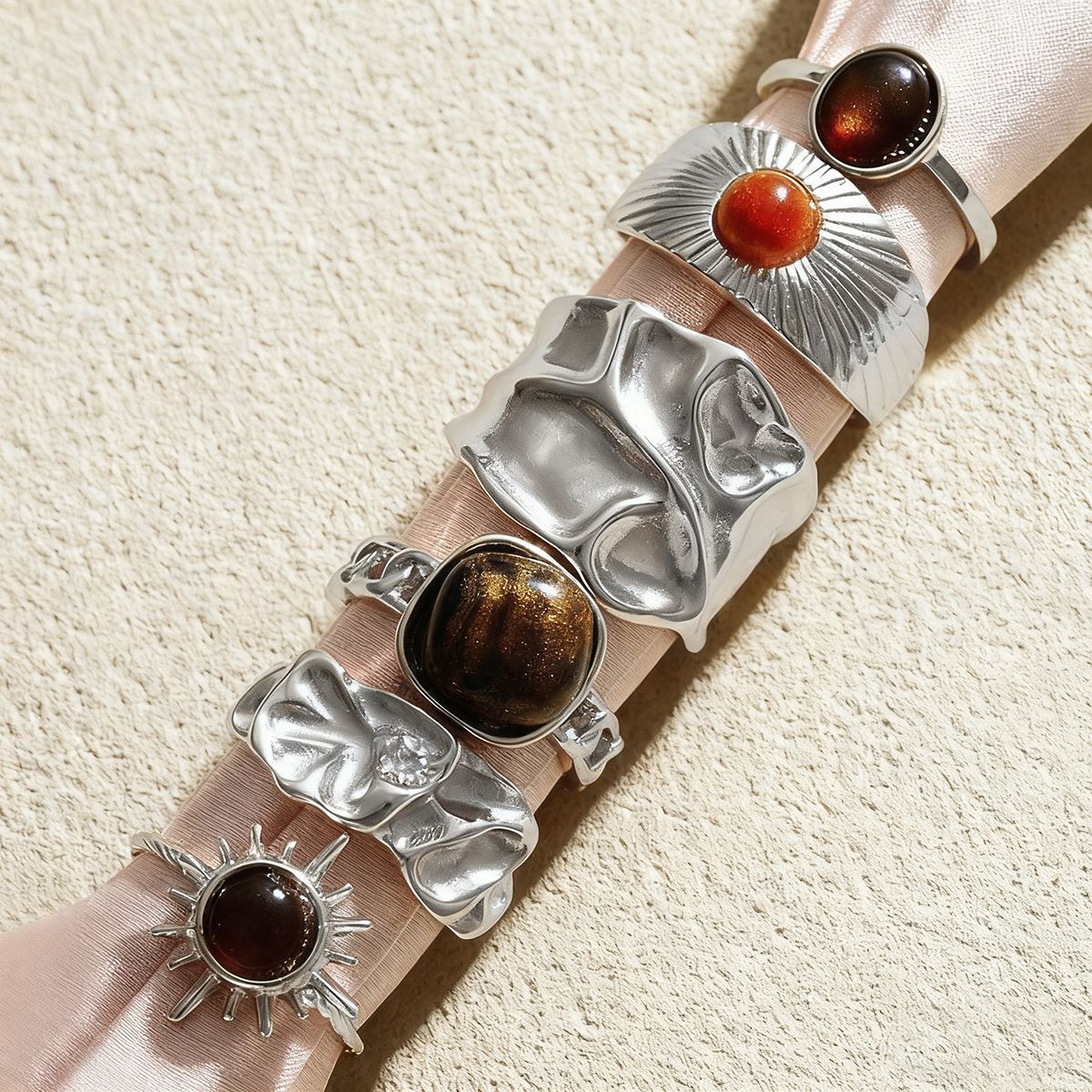 Tiger's Eye Stone Ring