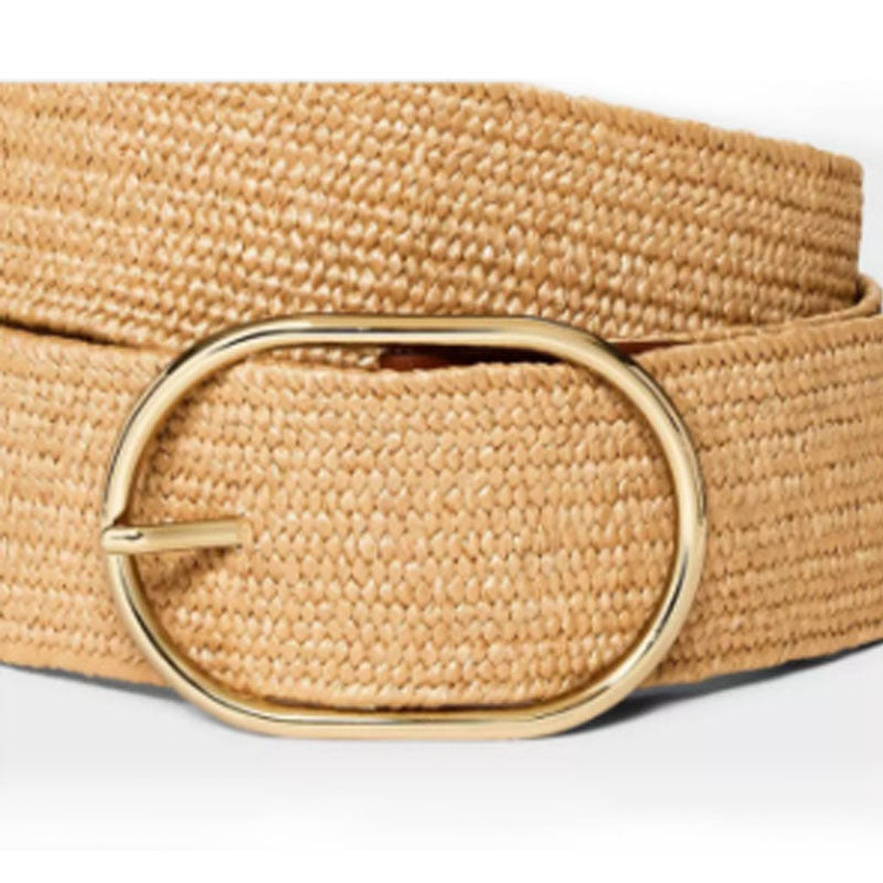 Braided women's belt elastic