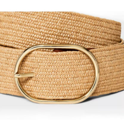 Braided women's belt elastic