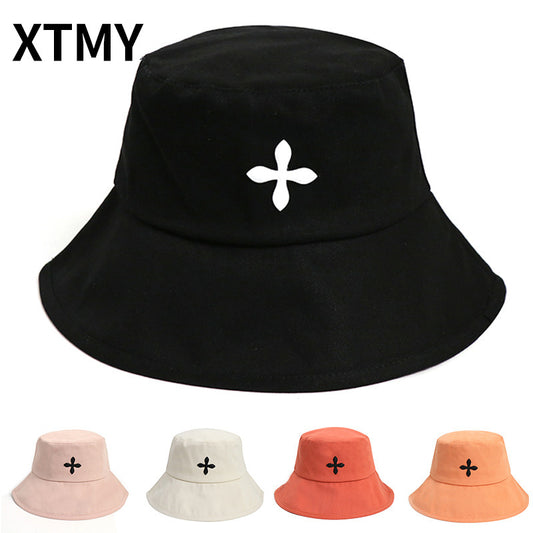 Sombrero de pescador versátil bordado coreano-japonés 