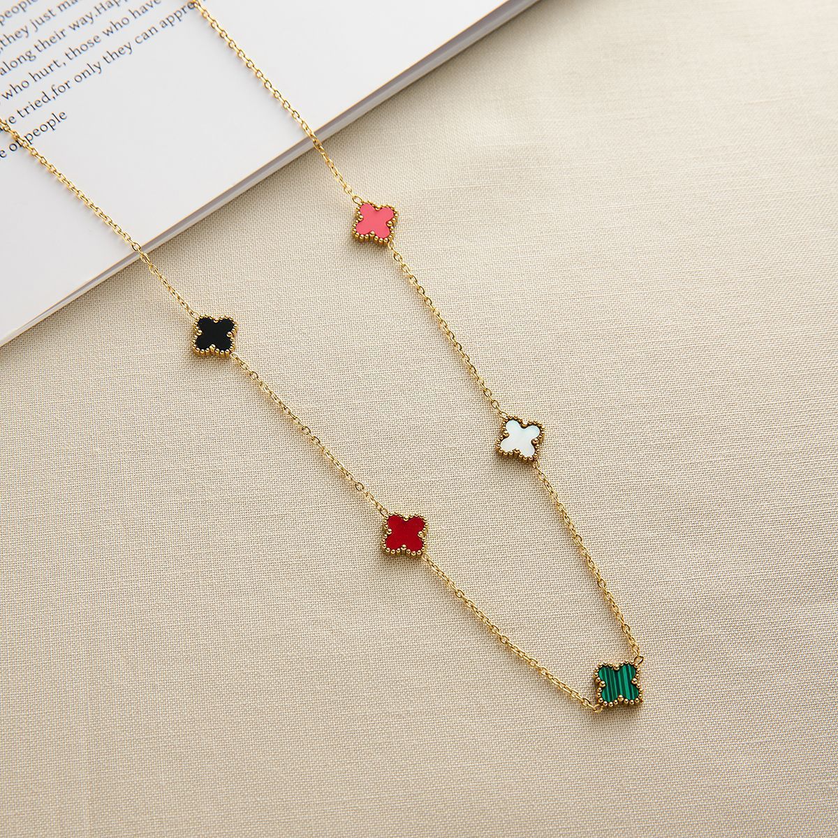 Titanium Steel Four-Leaf Clover Necklace