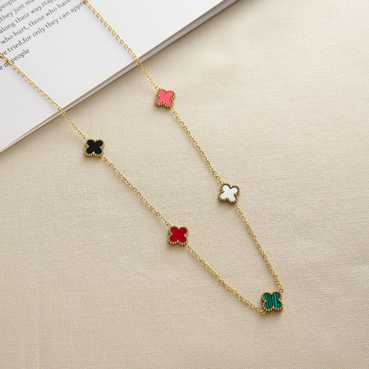 Titanium Steel Four-Leaf Clover Necklace