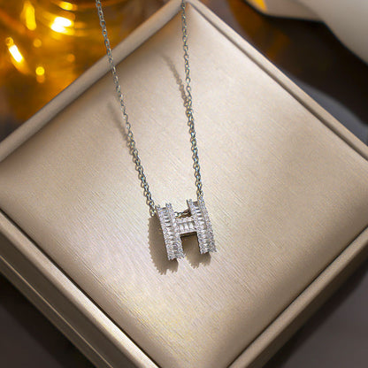 Brincos com letra H, moda elegante, joias de orelha de luxo minimalistas para mulheres 