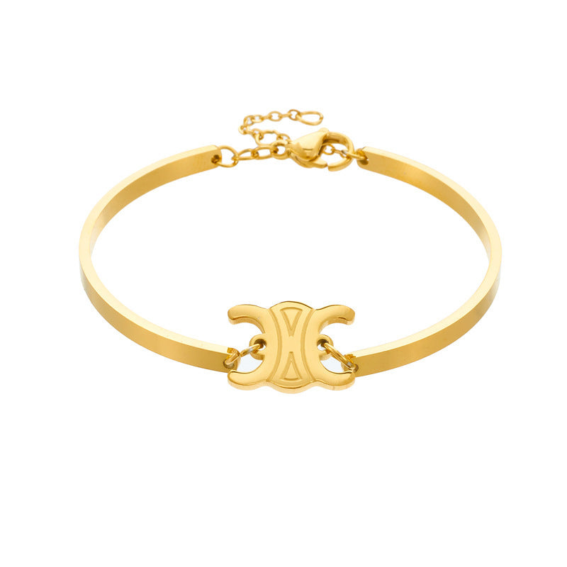 Arc de Triomphe 18K Gold Titanium Steel Bracelet — Women's Luxury
