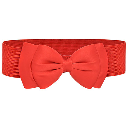Chiffon bow elastic belt