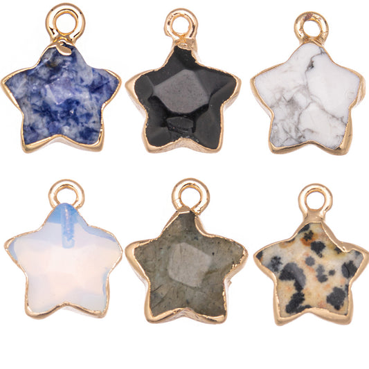 Pingente de Cristal Pentagrama Facetado 