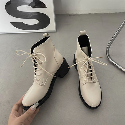 Short Boots Medium Heel Martin Boots