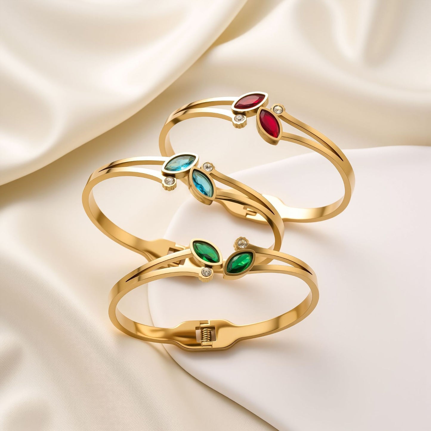 18K Gold Plated Colored Diamond Bracelet