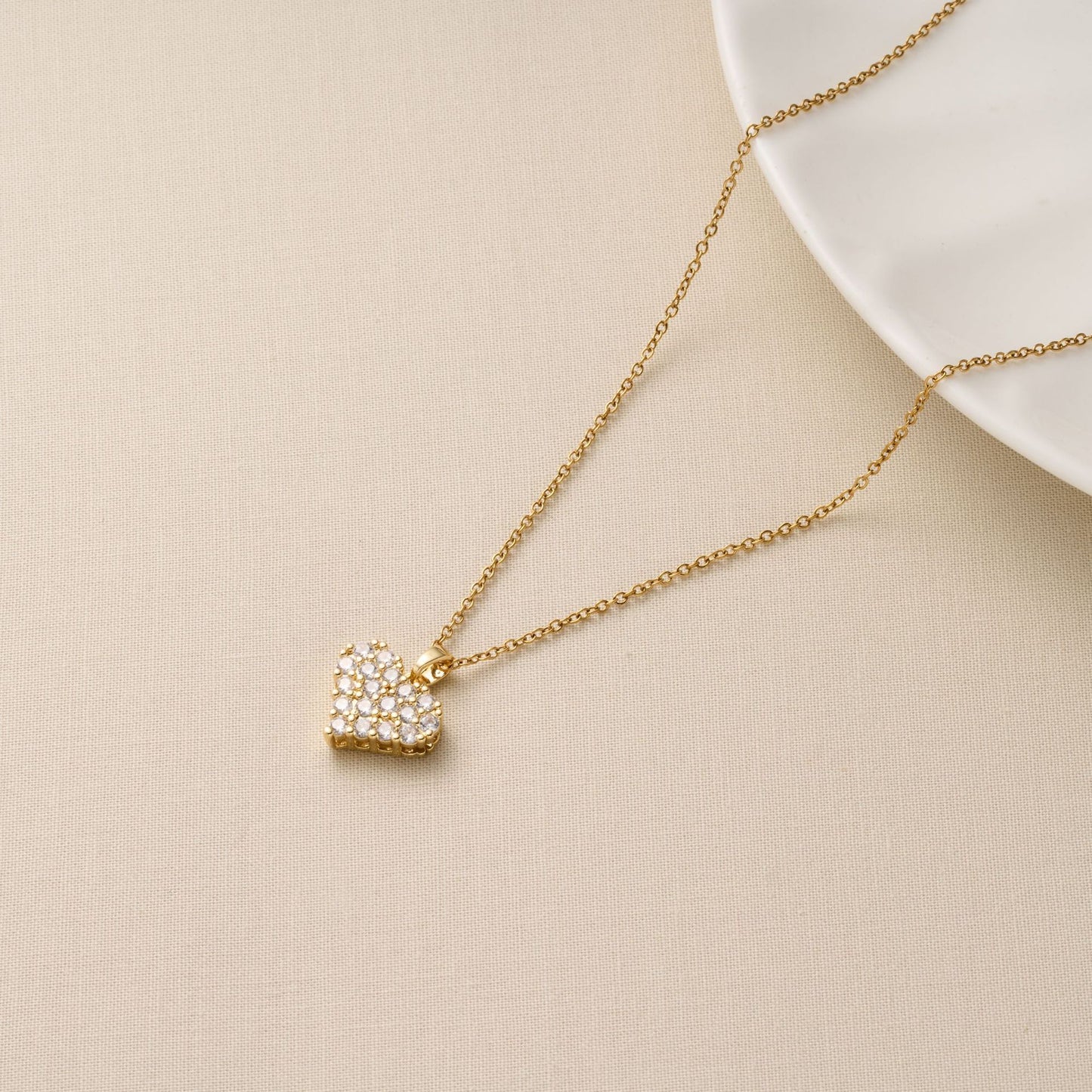 Diamond Heart Zircon Necklace