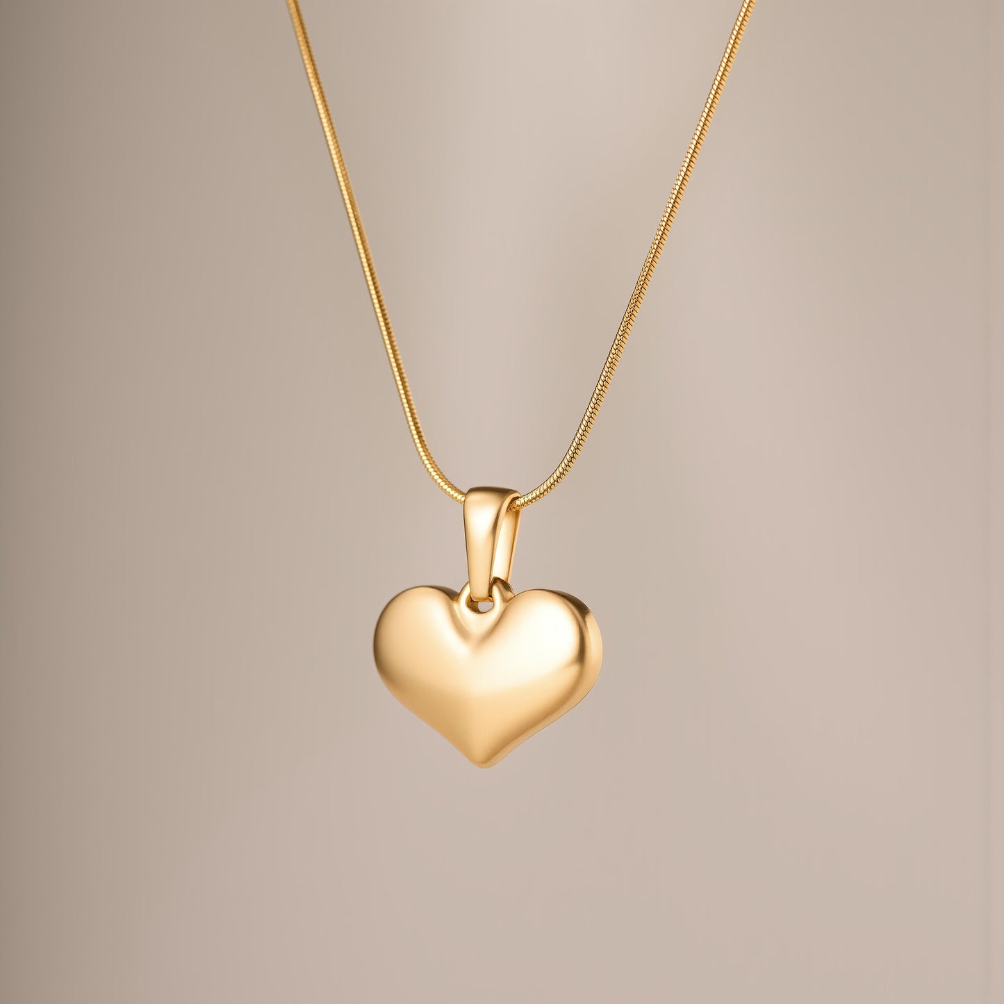 18K Gold Plated Big Heart Necklace