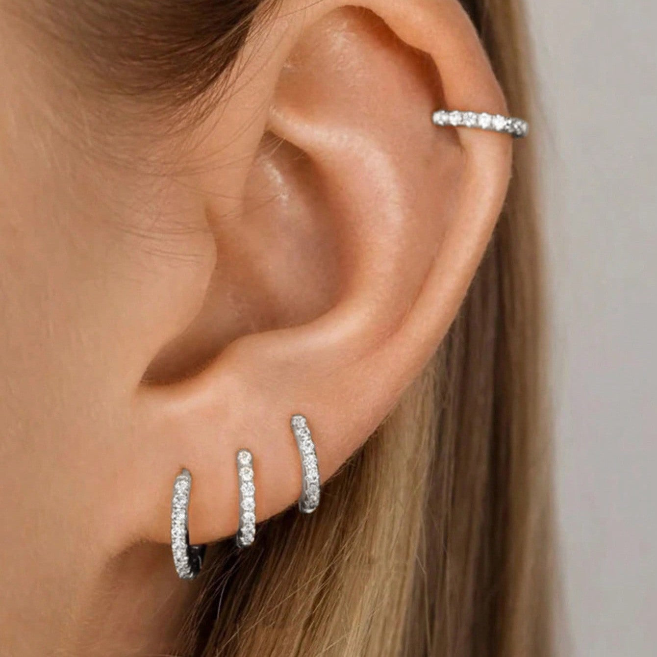 Zircon Stud Earring Set
