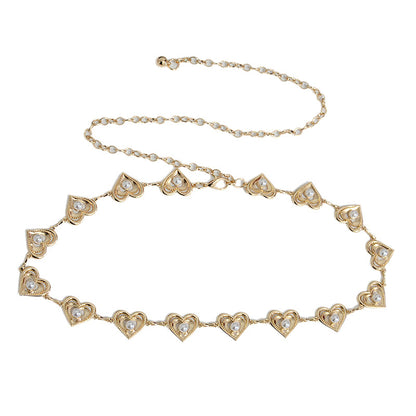 Summer women's belt metal love