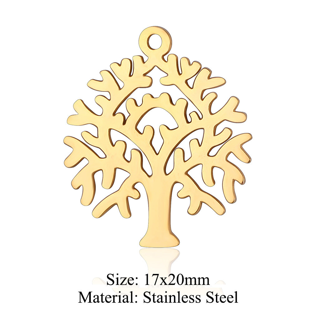 5 pcs/titanium steel accessories Tree of Litfe pendan