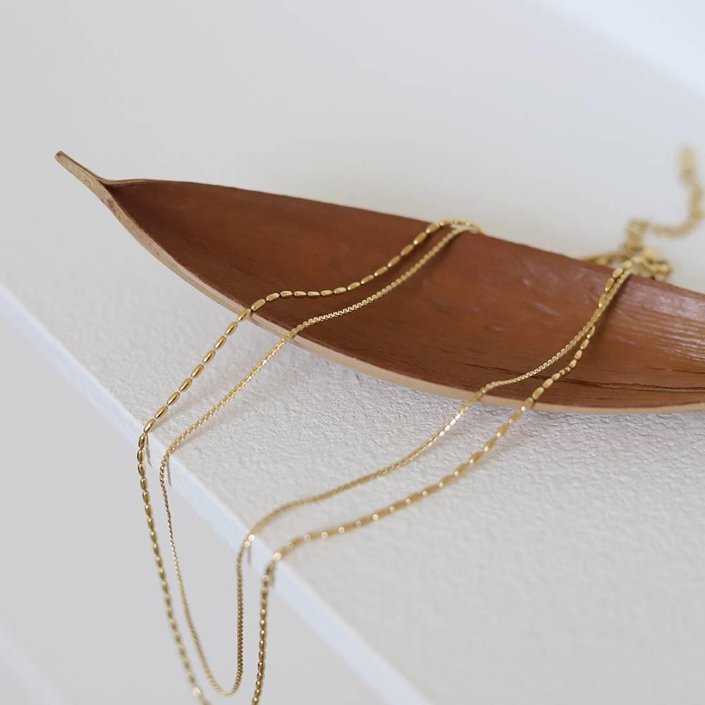 Double-Layer Rice Bead Necklace