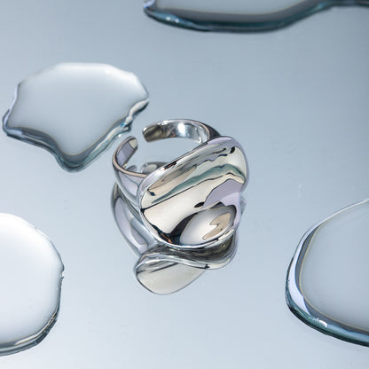 Round Pleated Open Ring