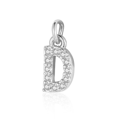 26 English letters copper zircon pendant DIY