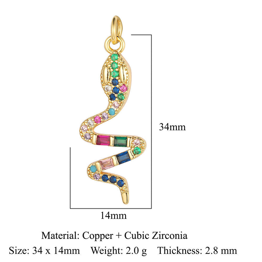 Copper zircon DIY jewelry accessories ins wind butterfly