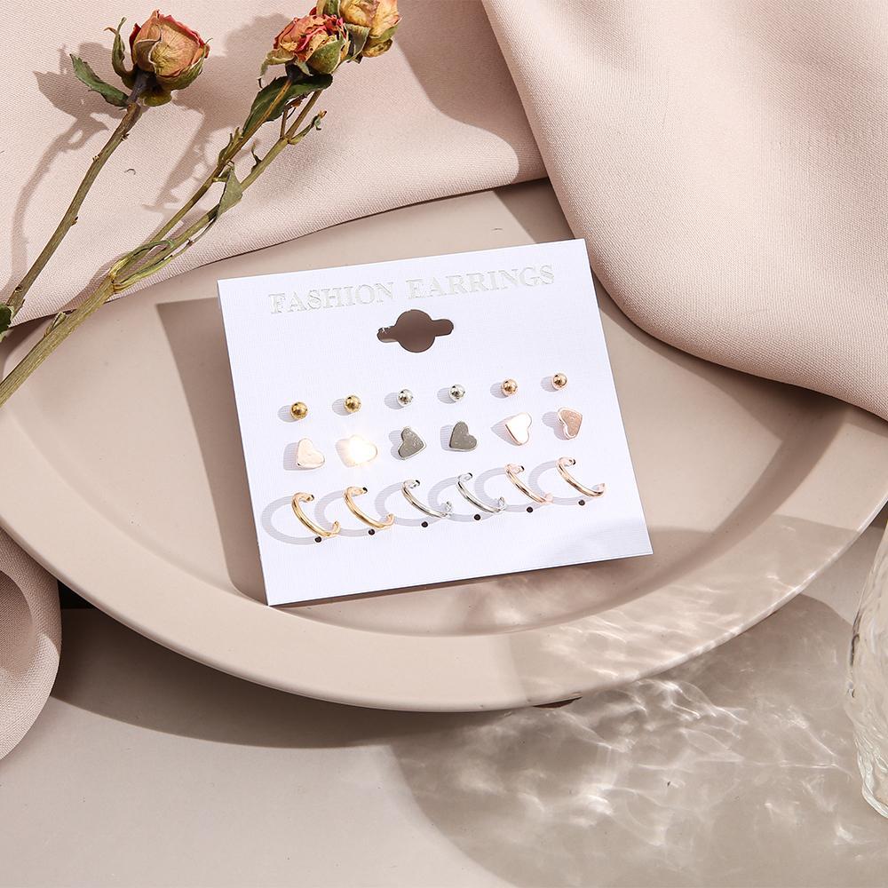 12-Pair Mini Stud Earring Set