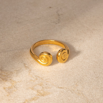 Anillo abierto roscado pulido 