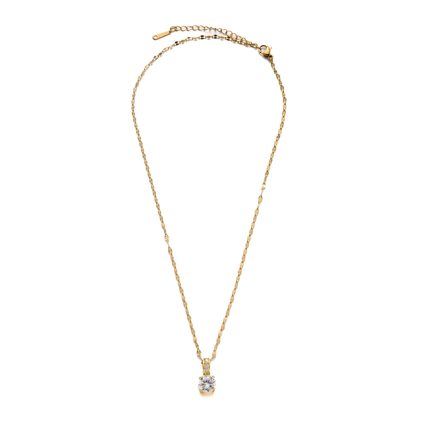 Titanium Steel Zircon Necklace