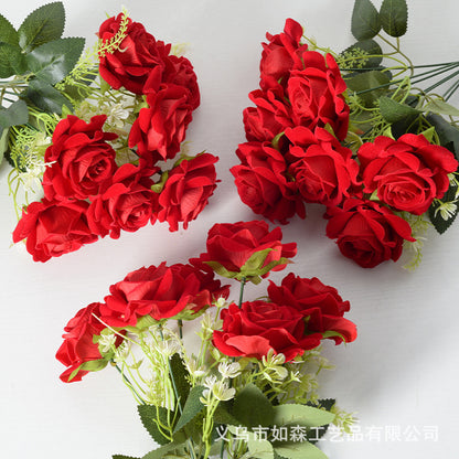 Artificial flower 7 heads Aisha rose