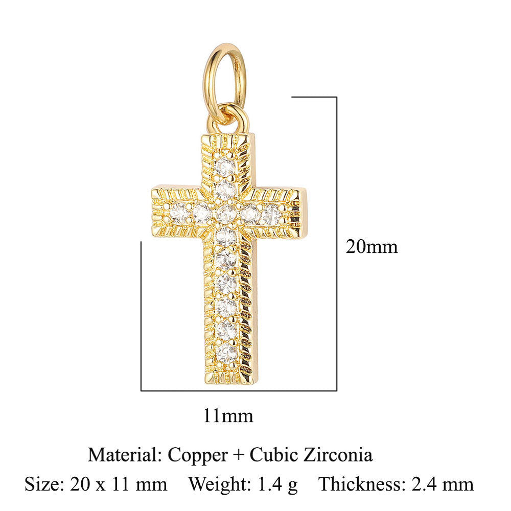 Colgante de cobre y circonita con ángel virgen 