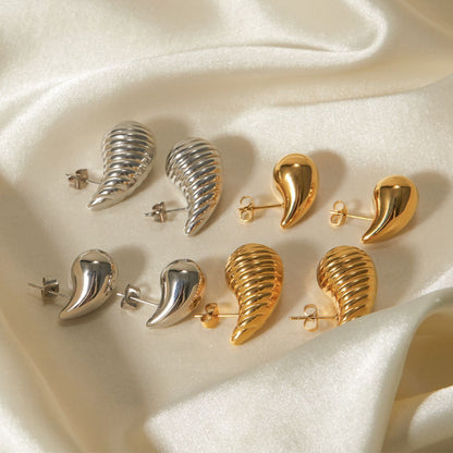 Striped teardrop earrings