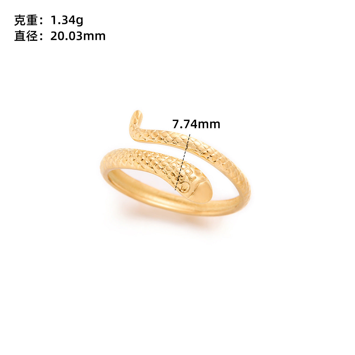 Retro Wide-Pleated Heart Titanium Steel Ring — 18K Gold Plated