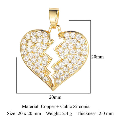 Copper micro-inlaid necklace melon seed clasp pendant